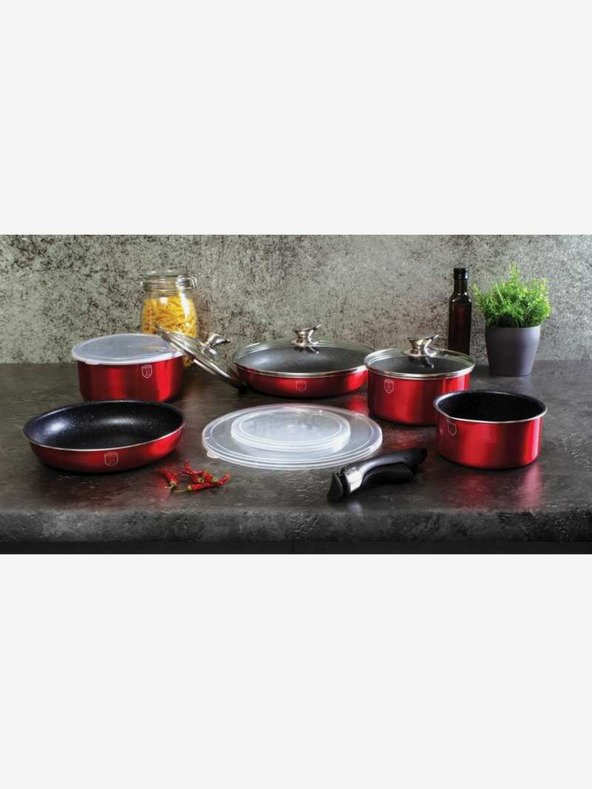 Berlingerhaus Sada riadu s odnímateľnou rukoväťou 12 ks Burgundy Metallic Line BERLINGERHAUS