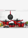 Berlingerhaus Wok panvica s mramorovým povrchom BERLINGERHAUS Burgundy Metallic Line (28 cm)