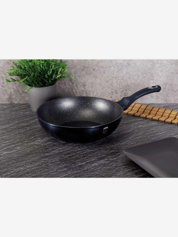 Berlingerhaus Panvica wok s mramorovým povrchom 28 cm BERLINGERHAUS Metallic Line Aquamarine Edition