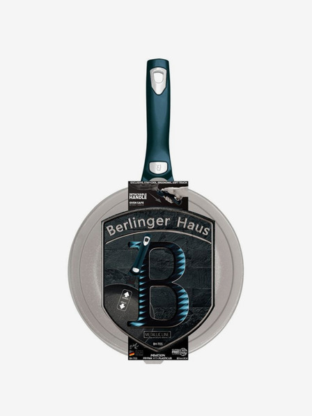 Berlingerhaus Grilovacia panvica s odnímateľnou rukoväťou + pokrievka 24 cm BERLINGERHAUS Metallic Line Aquamarine Edition