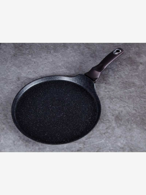 Berlingerhaus Panvica na palacinky s mramorovým povrchom 28 cm Shiny Black Collection BERLINGERHAUS