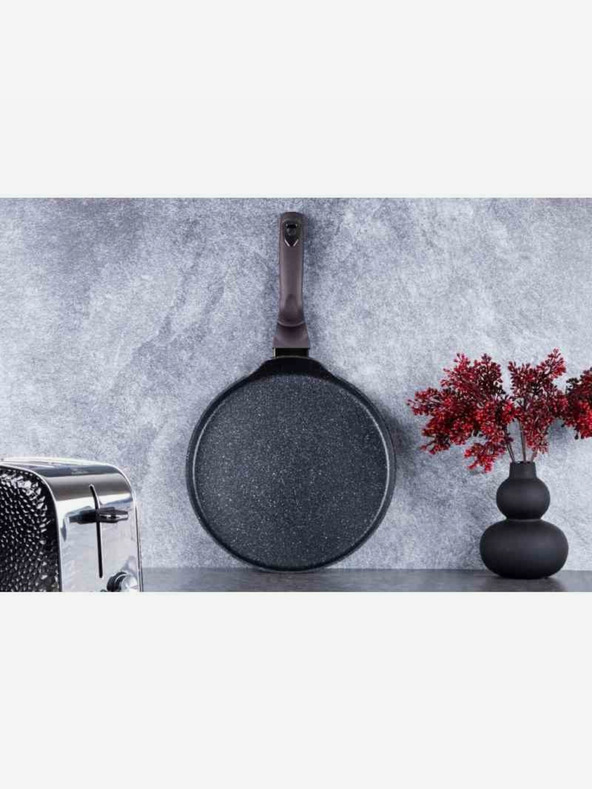 Berlingerhaus Panvica na palacinky s mramorovým povrchom 28 cm Shiny Black Collection BERLINGERHAUS
