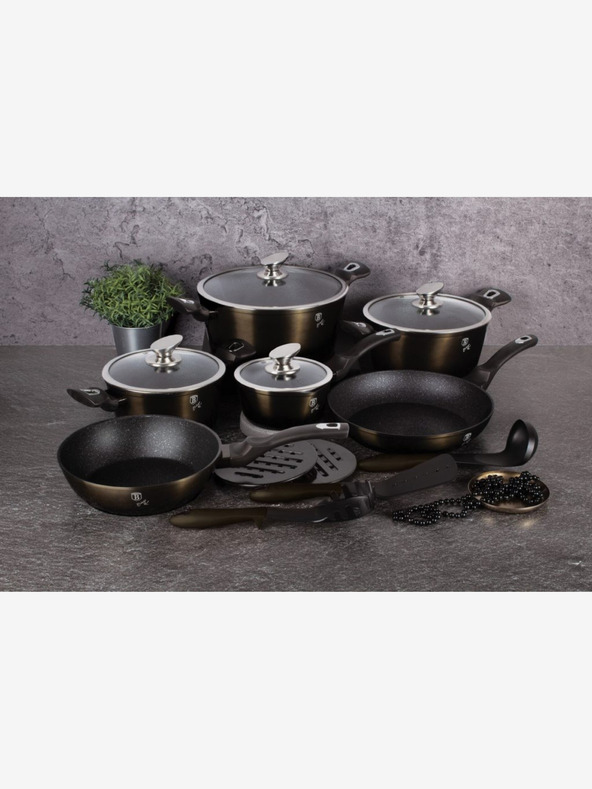 Berlingerhaus Grilovacia panvica s mramorovým povrchom BERLINGERHAUS Shiny Black Collection