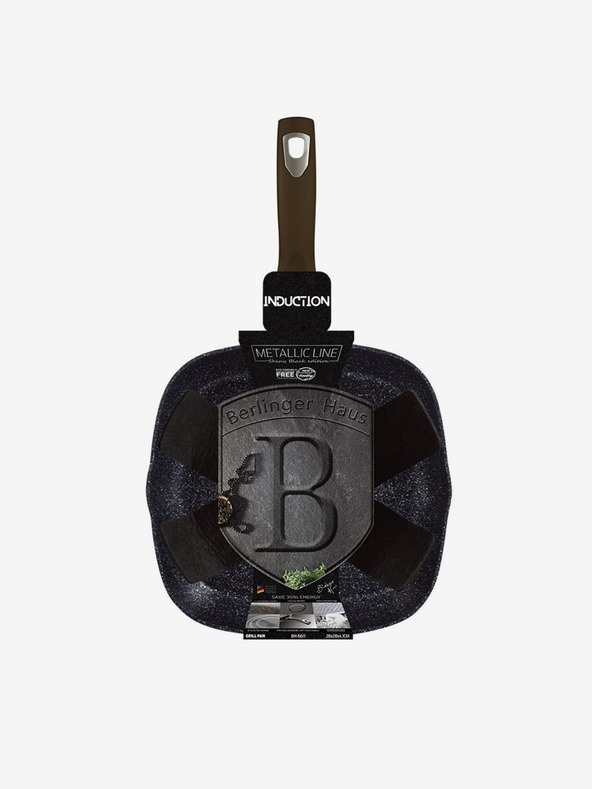 Berlingerhaus Grilovacia panvica s mramorovým povrchom BERLINGERHAUS Shiny Black Collection