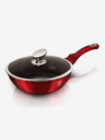 Berlingerhaus Hlboká panvica s mramorovým povrchom a pokrievkou 24 cm Burgundy Metallic Line BERLINGERHAUS