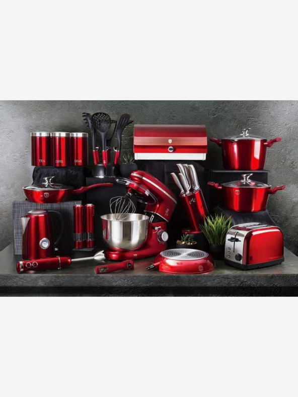 Berlingerhaus Hlboká panvica s mramorovým povrchom a pokrievkou 24 cm Burgundy Metallic Line BERLINGERHAUS