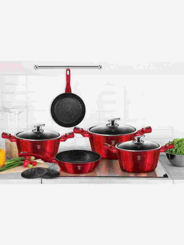 Berlingerhaus Panvica s mramorovým povrchom BERLINGERHAUS Burgundy Metallic Line (28 cm)