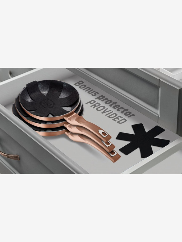 Berlingerhaus Panvica Wok s mramorovým povrchom BERLINGERHAUS Rosegold Metallic Line (28 cm)