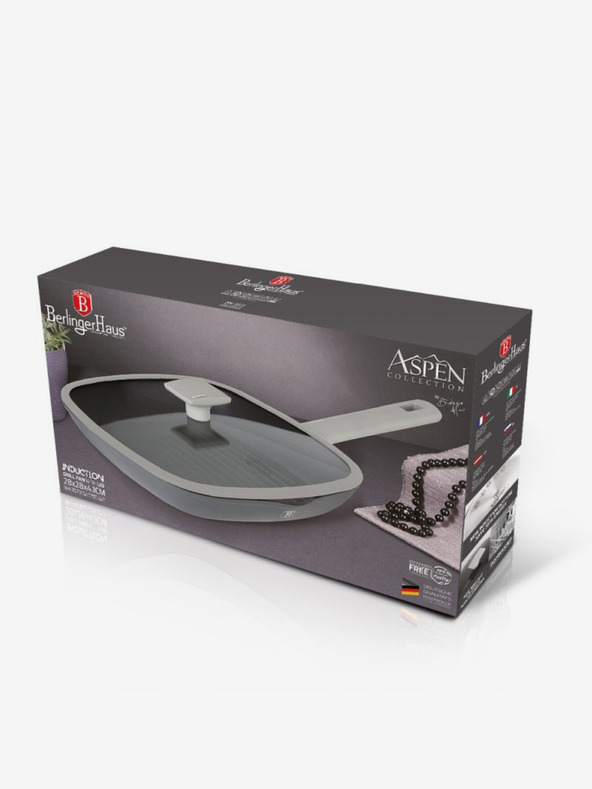 Berlingerhaus Grilovacia panvica s pokrievkou s titánovým nepriľnavým povrchom 28 cm Aspen Collection BERLINGERHAUS
