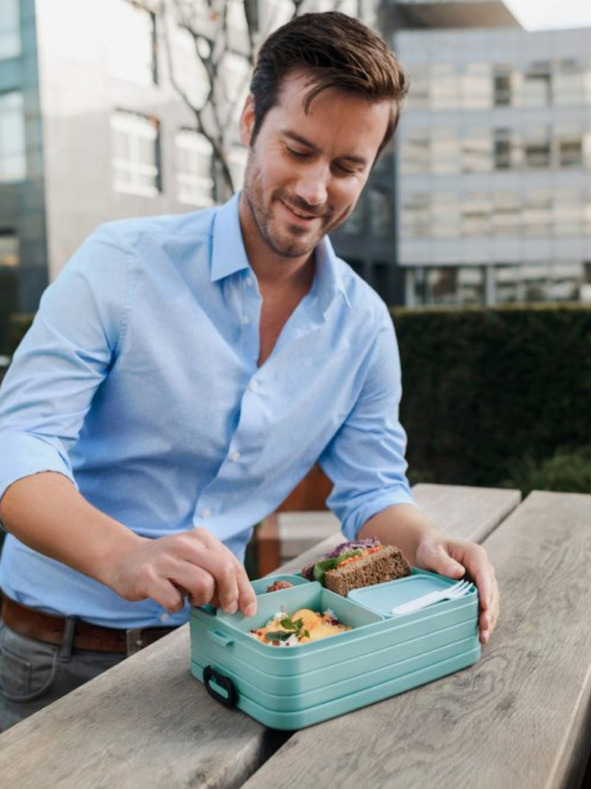 Mepal Svetlo modrý jedálenský box Mepal Bento Midi