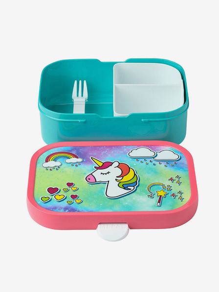 Mepal Ružovo-tyrkysový detský desiatový box Mepal Campus Unicorn