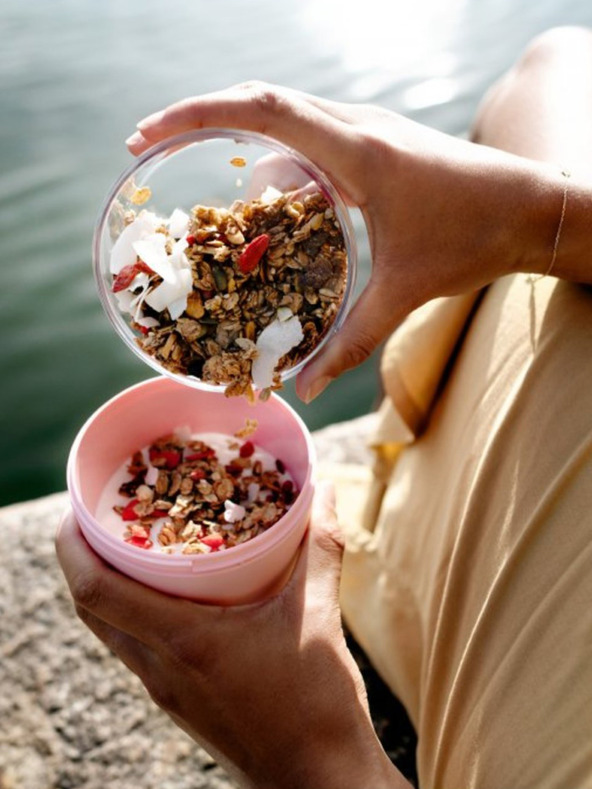 Mepal Ružový jedálenský box Mepal Ellipse (500 ml)