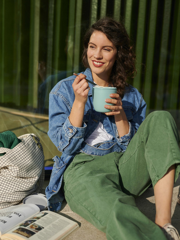 Mepal Ružový jedálenský box Mepal Ellipse Mini 300 + 120 ml