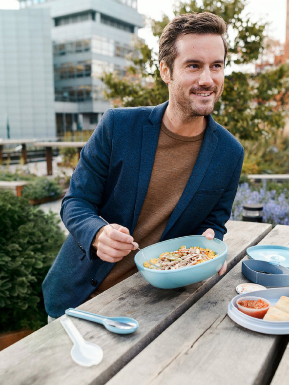 Mepal Svetlomodrý jedálenský box Mepal Ellipse (1425 ml)