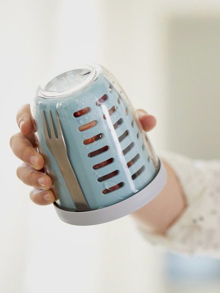 Mepal Mepal Ellipse 600 ml čierny box na desiatu so sitkom