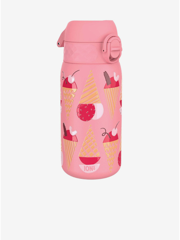 ION8 Ružová vzorovaná nerezová fľaša Ion8 Leak Proof Ice Creams (400 ml)