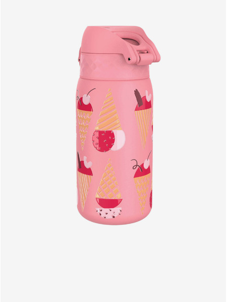 ION8 Ružová vzorovaná nerezová fľaša Ion8 Leak Proof Ice Creams (400 ml)