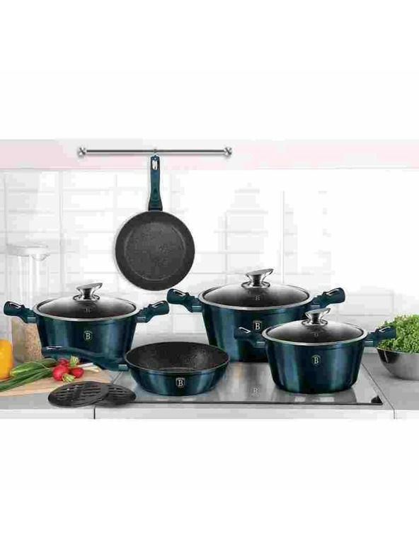 Berlingerhaus Sada riadu s mramorovým povrchom 10 ks Aquamarine Metallic Line BERLINGERHAUS