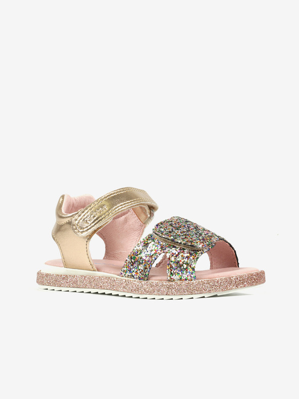 Richter Zlaté a ružové dievčenské sandále Richter