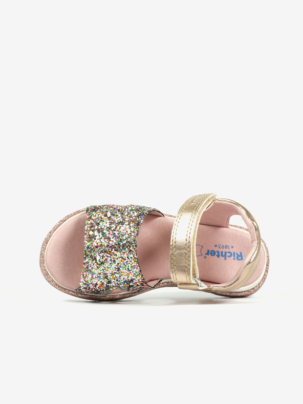 Richter Zlaté a ružové dievčenské sandále Richter