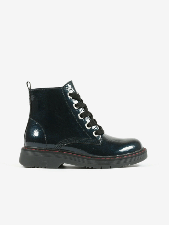 Richter Tmavomodré dievčenské trblietavé členkové čižmy Richter