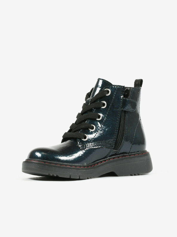 Richter Tmavomodré dievčenské trblietavé členkové čižmy Richter