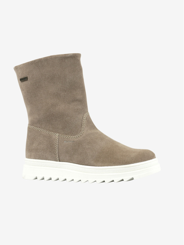 Richter Hnedé dievčenské semišové zateplené snehové čižmy Richter