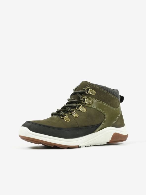 Richter Zelené chlapčenské členkové kožené zimné topánky Richter