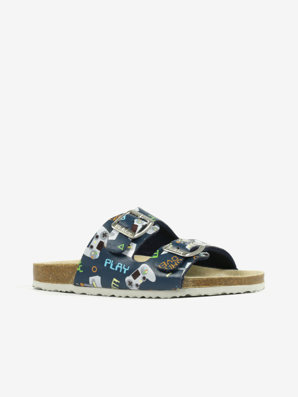 Richter Tmavomodré chlapčenské vzorované papuče Richter