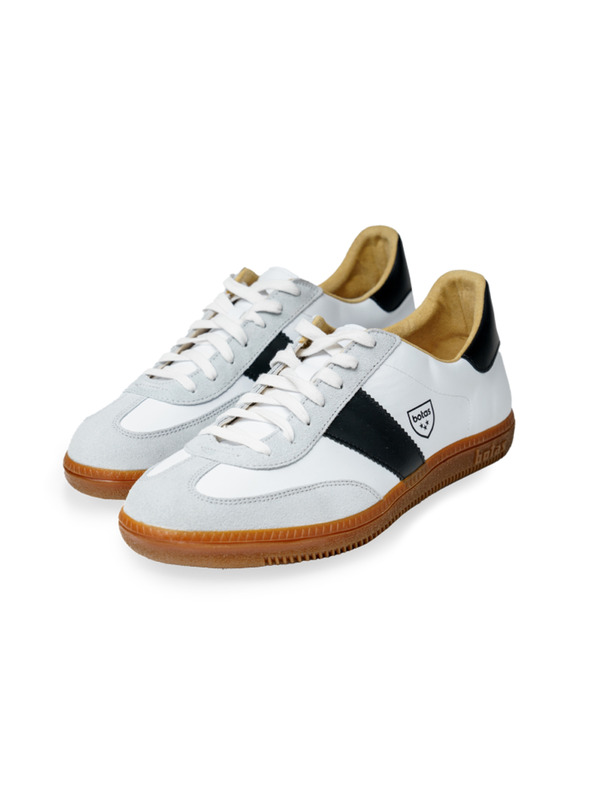 BOTAS *** Pánske kožené tenisky / botasky bielo-sivo-čierne Botas Iconic Shadow