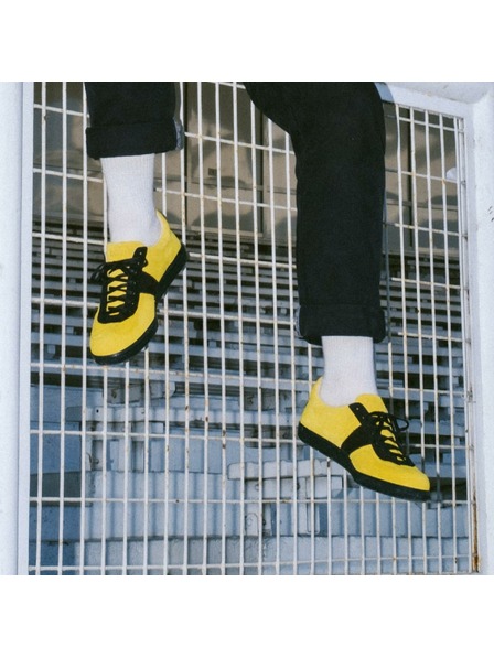 BOTAS *** Pánske kožené tenisky / botasky žlto-čierne Botas Iconic