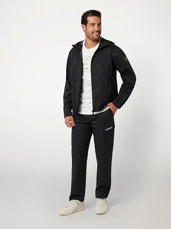 Guess Jeans Pánska čierna vetrovka Guess