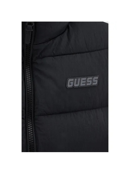 Guess Jeans Pánska čierna prešívaná vesta Rohan Guess jeans