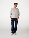 Guess Jeans Pánska biela mikina s vyšitým logom Guess jeans