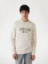 Guess Jeans Pánska béžová mikina s vyšitým logom Guess jeans