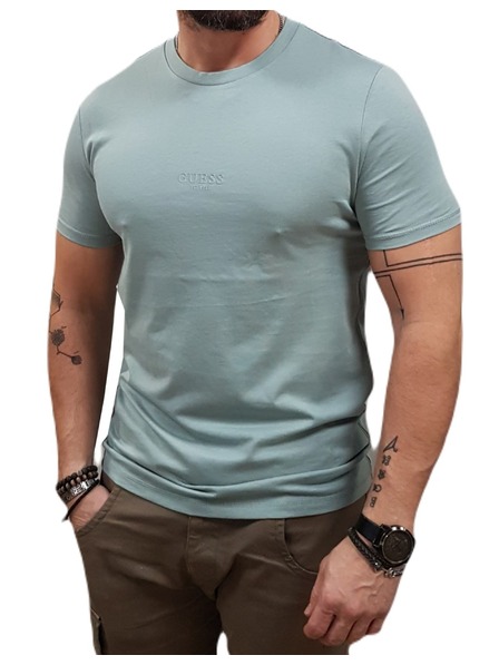 Guess Jeans Pánske zelené mint slim fit tričko G9L8 Guess jeans