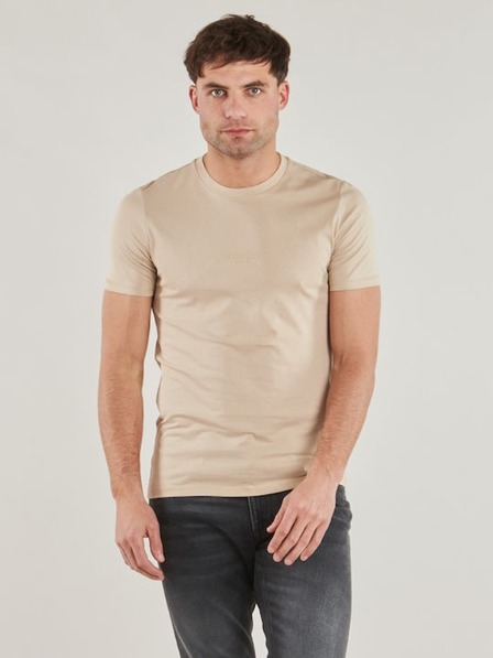 Guess Jeans Pánske béžové slim fit tričko G1DR Guess jeans
