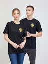 DOBRO Čierne unisex tričko s potlačou DOBRO. pre Viki