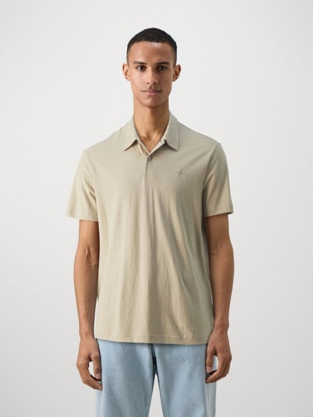 Guess Jeans Pánske béžové polo tričko Guess Jeans Beige Blanco