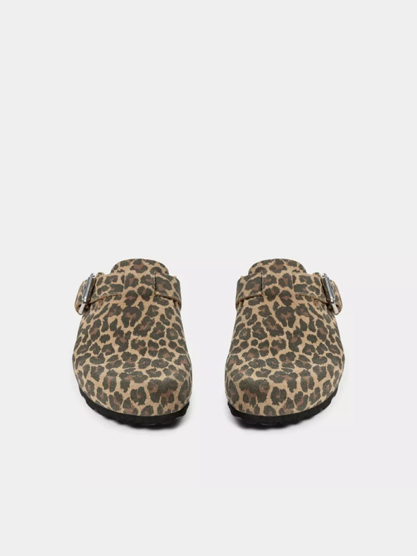 Sofie Schnoor Hnedé dámske vzorované šľapky Sofie Schnoor