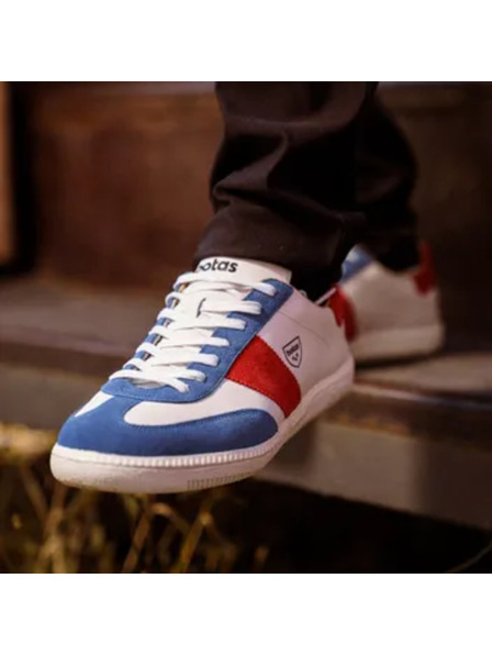 BOTAS *** Dámske kožené tenisky / topánky bielo-modro-červené Botas Iconic Tricolor