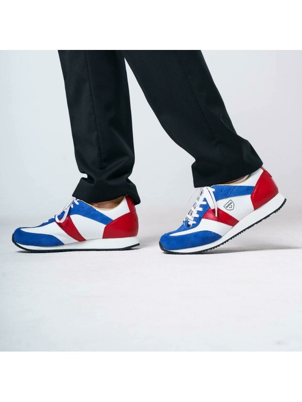 BOTAS *** Dámske kožené tenisky / topánky bielo-modro-červené Botas Authentic Tricolor