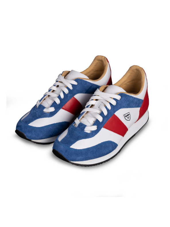 BOTAS *** Dámske kožené tenisky / topánky bielo-modro-červené Botas Authentic Tricolor