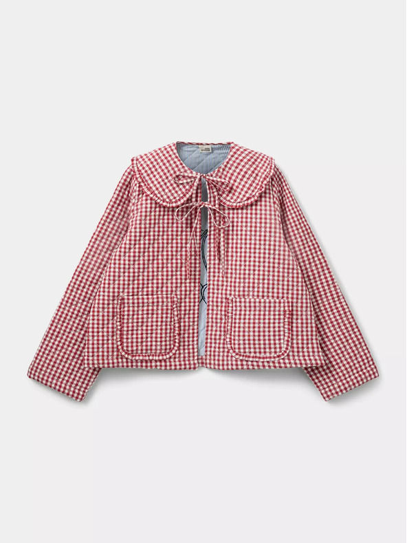 Sofie Schnoor White-red checked women's jacket Sofie Schnoor