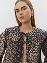 Sofie Schnoor Beige-brown women's jacket with leopard pattern Sofie Schnoor