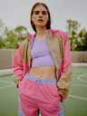 The Jogg Concept Béžovo-ružová dámska ľahká šušťáková bunda The Jogg Concept