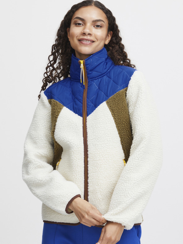 The Jogg Concept Krémovo-modrá dámska bunda The Jogg Concept