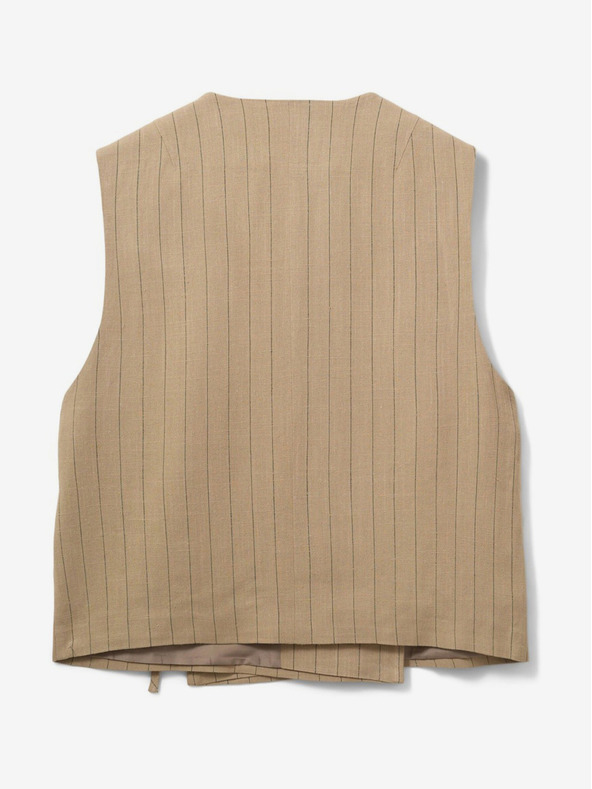 Sofie Schnoor Hnedá dámska pruhovaná vesta Sofie Schnoor