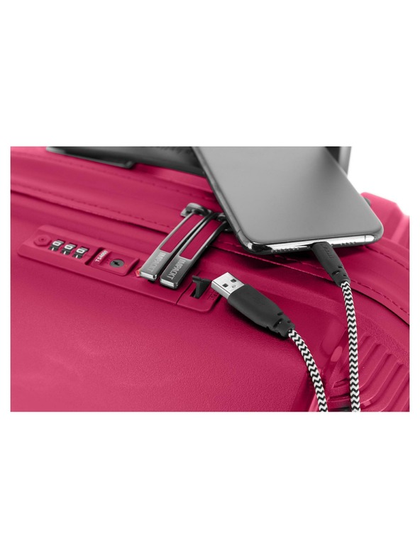 IMPACKT Cestovný kufor IMPACKT IP1 S Flora pink
