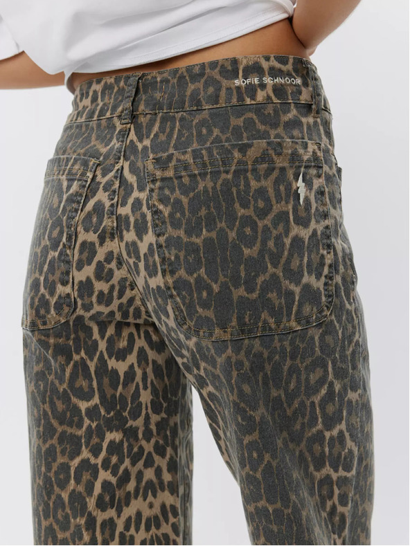 Sofie Schnoor Hnedé dámske vzorované nohavice Sofie Schnoor